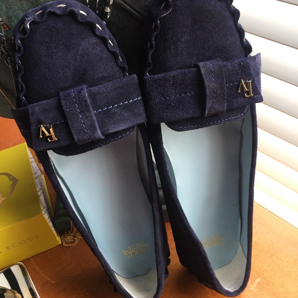 Frances Valentine Moc with Bow Suede Shoe